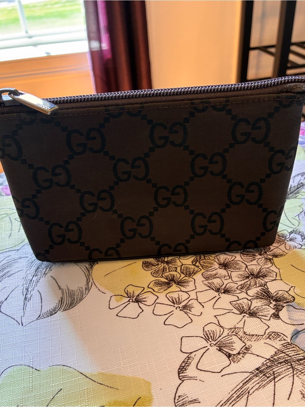 Gucci Brown GG Monogram Cosmetic Pouch - Picture 8 of 10